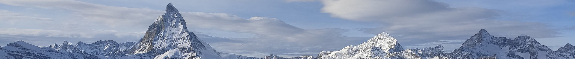 Alpenpanorama in Zermatt mit blick auf das Matterhorn